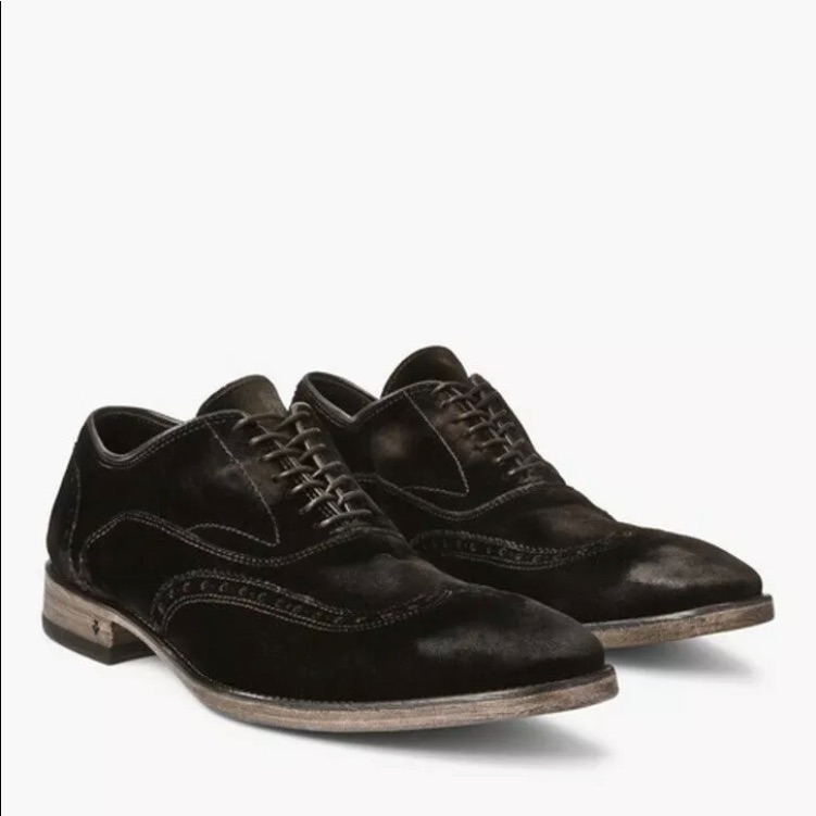 John Varvatos Fleetwood Distressed Velvet Oxford. Size 8.5 Usa 41.5 Eu